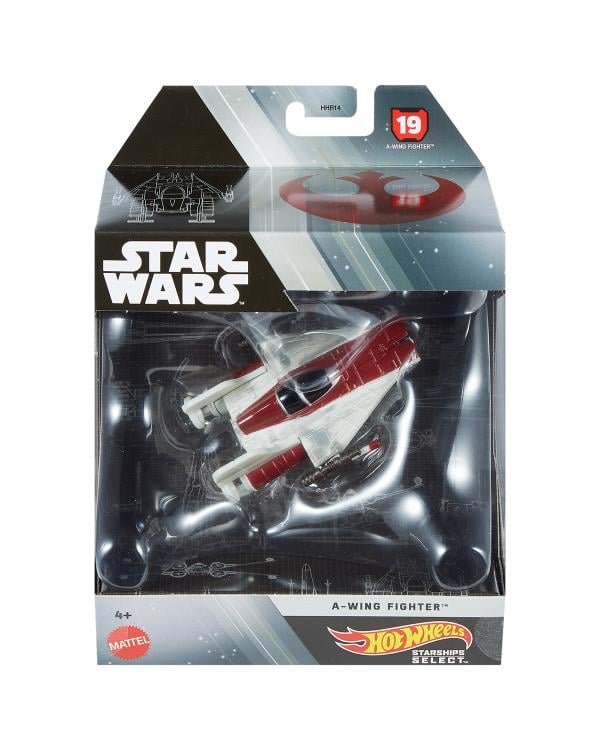 Star Wars Hot Wheels Starships Select A-Wing Fighter Gallery Image 7