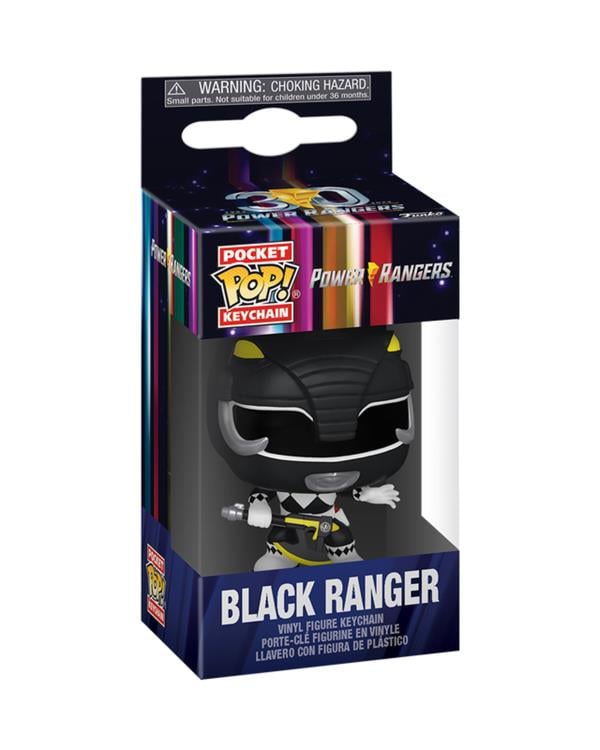 Pocket Pop! Keychain: Mighty Morphin Power Rangers 30th Anniversary - Black Ranger Gallery Image 4