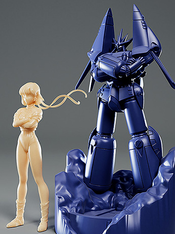 Gunbuster PLAMAX MF-80 minimum factory Noriko Takaya with Gunbuster (Character Color Ver.) Model Kit Gallery Image 2
