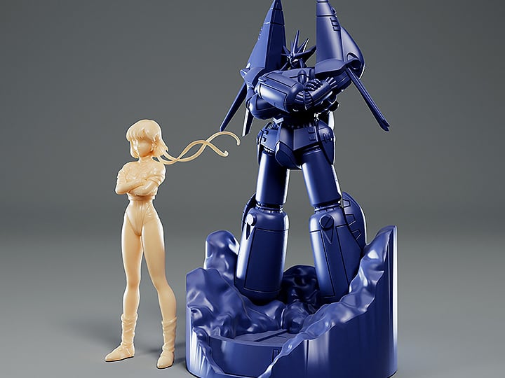 Gunbuster PLAMAX MF-80 minimum factory Noriko Takaya with Gunbuster (Character Color Ver.) Model Kit Gallery Image 1