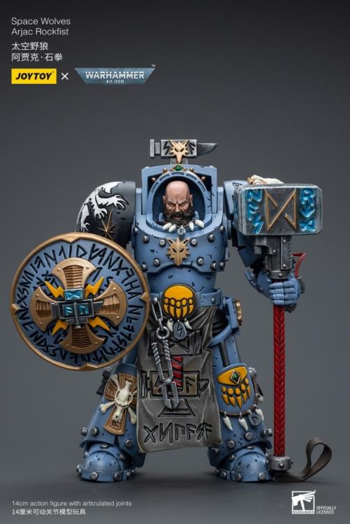 Warhammer 40K Space Wolves Arjac Rockfist 1/18 Scale Action Figure Gallery Image 3