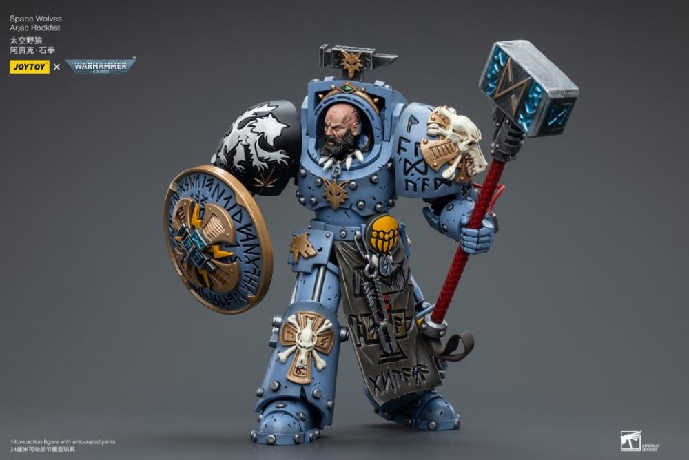 Warhammer 40K Space Wolves Arjac Rockfist 1/18 Scale Action Figure Gallery Image 12