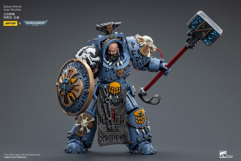 Warhammer 40K Space Wolves Arjac Rockfist 1/18 Scale Action Figure Gallery Image 14