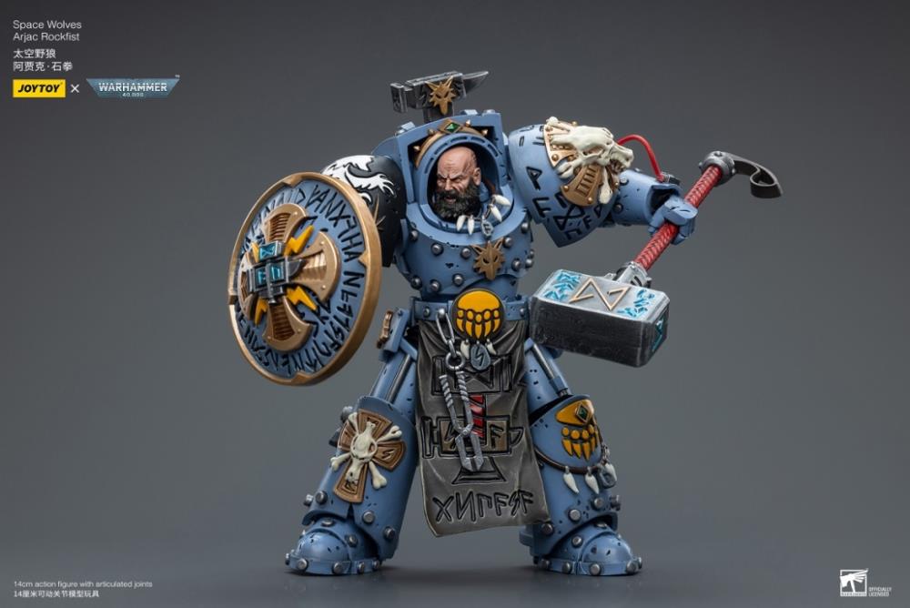 Warhammer 40K Space Wolves Arjac Rockfist 1/18 Scale Action Figure Gallery Image 10