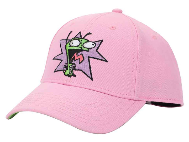Invader Zim GIR Embroidered Pre-Curved Bill Snapback Hat Gallery Image 1