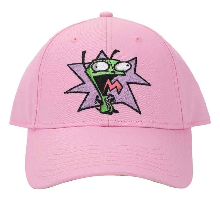 Invader Zim GIR Embroidered Pre-Curved Bill Snapback Hat Gallery Image 3