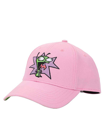 Invader Zim GIR Embroidered Pre-Curved Bill Snapback Hat Gallery Image 2
