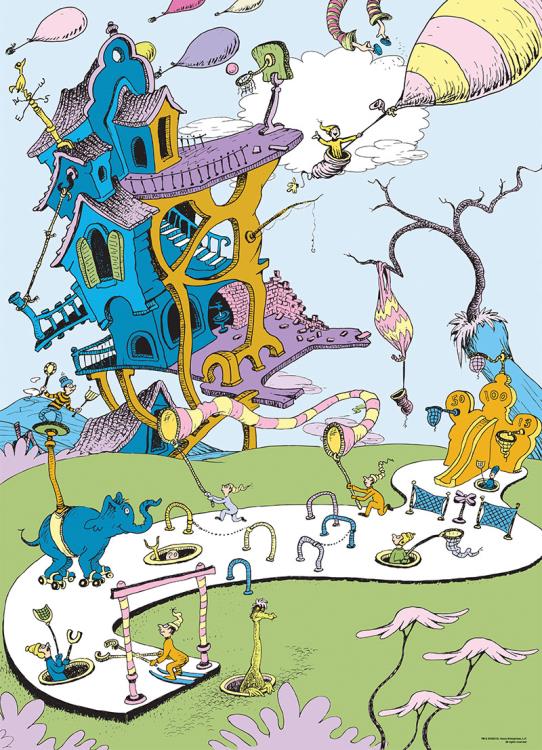 Dr. Seuss "Oh, the Places You'll Go!" 1000 Piece Puzzle Gallery Image 3