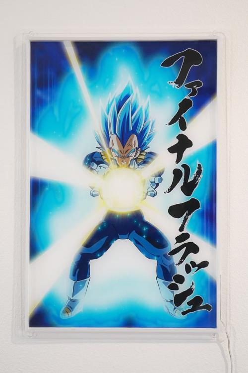 Dragon Ball Super Vegeta Beyond Blue LED Neon Poster Gallery Image 4