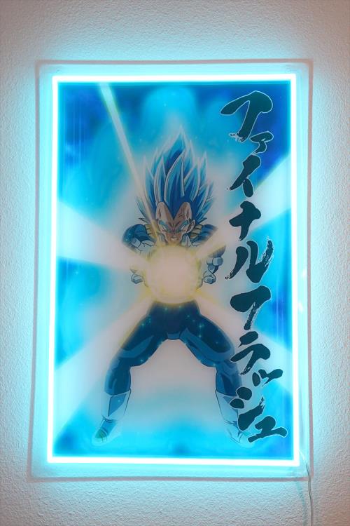 Dragon Ball Super Vegeta Beyond Blue LED Neon Poster Gallery Image 3