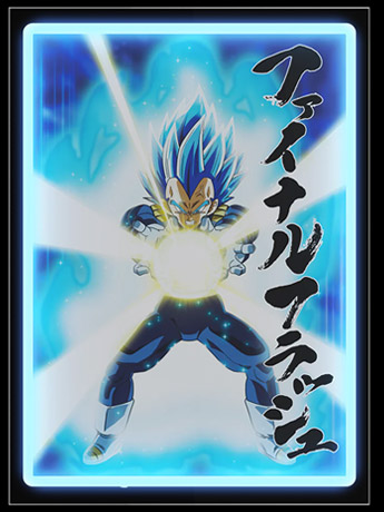 Dragon Ball Super Vegeta Beyond Blue LED Neon Poster Gallery Image 2