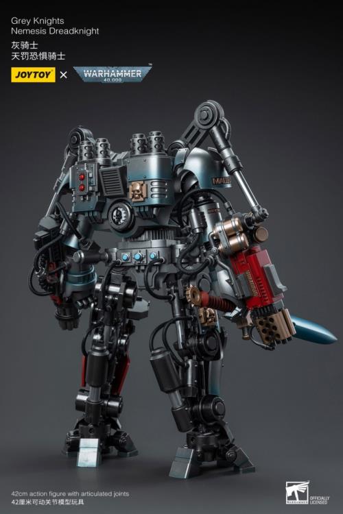 Warhammer 40K Grey Knights Nemesis Dreadknight with Terminator Caddon Vibova 1/18 Scale Action Figure Set Gallery Image 15