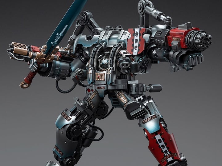 Warhammer 40K Grey Knights Nemesis Dreadknight with Terminator Caddon Vibova 1/18 Scale Action Figure Set Gallery Image 1