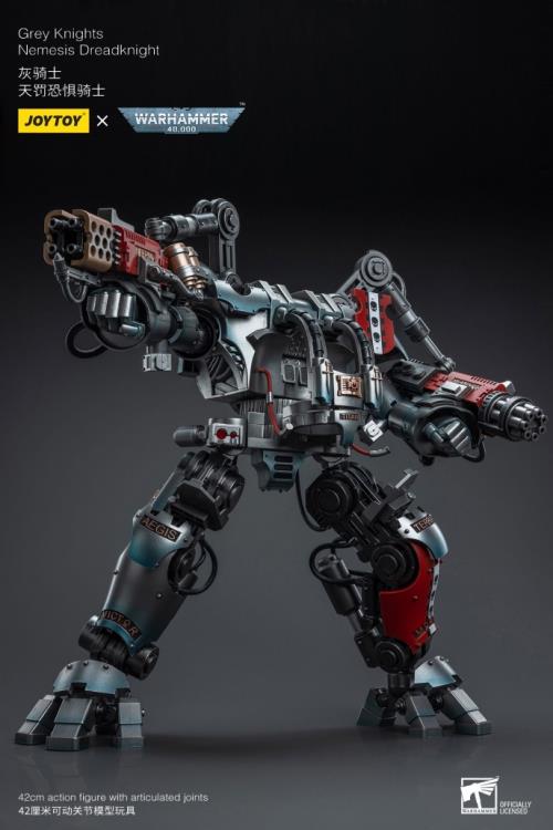 Warhammer 40K Grey Knights Nemesis Dreadknight with Terminator Caddon Vibova 1/18 Scale Action Figure Set Gallery Image 11