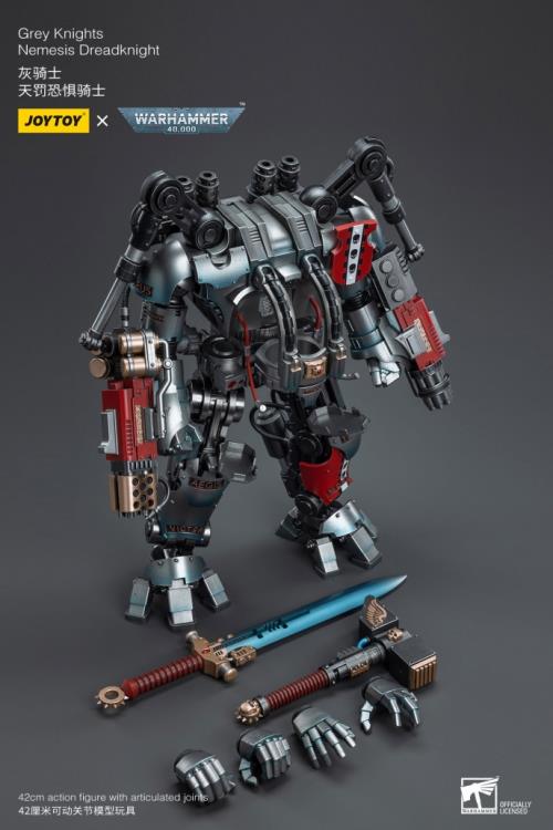 Warhammer 40K Grey Knights Nemesis Dreadknight with Terminator Caddon Vibova 1/18 Scale Action Figure Set Gallery Image 16