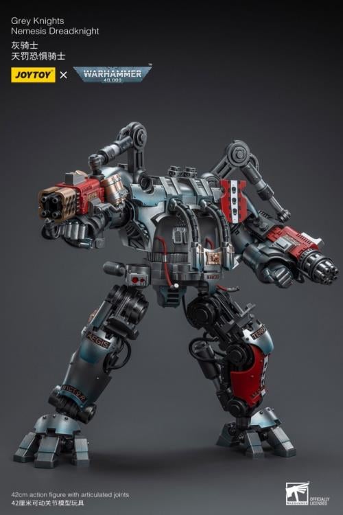 Warhammer 40K Grey Knights Nemesis Dreadknight with Terminator Caddon Vibova 1/18 Scale Action Figure Set Gallery Image 10