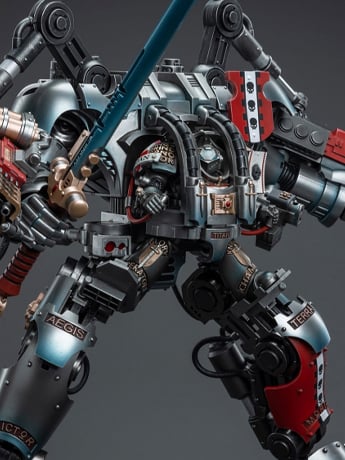 Warhammer 40K Grey Knights Nemesis Dreadknight with Terminator Caddon Vibova 1/18 Scale Action Figure Set Gallery Image 2