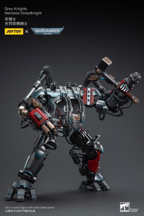 Warhammer 40K Grey Knights Nemesis Dreadknight with Terminator Caddon Vibova 1/18 Scale Action Figure Set Gallery Image 12