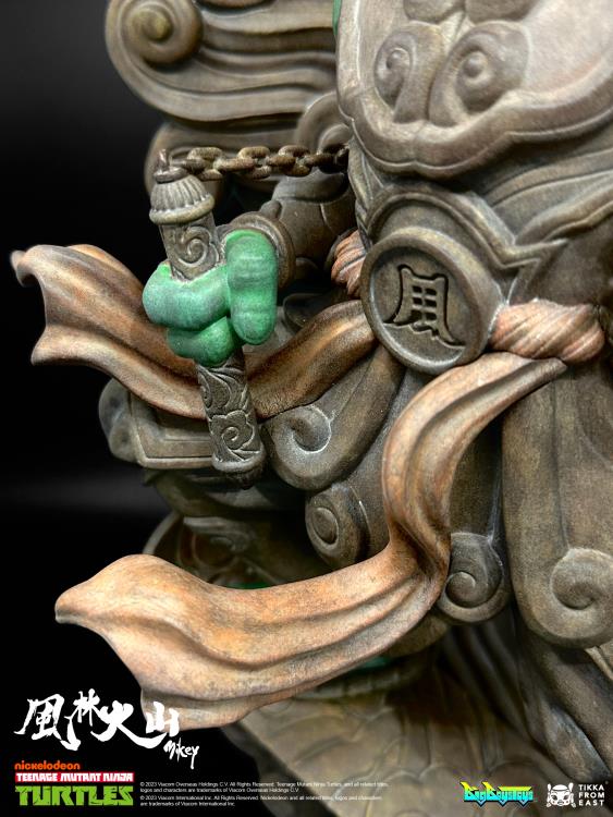 蓮葉に蛙文　硯　455g 13cm 東K8-0226☆2Fタルカニ Teenage Mutant Ninja Turtles Fūrinkazan Michelangelo Limited