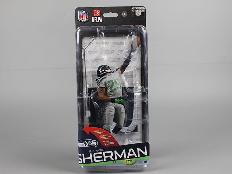 NFL Sportspicks Series 36 - Richard Sherman (Seattle Seahawks Grey Uniform) Collector Level Gallery Image 1