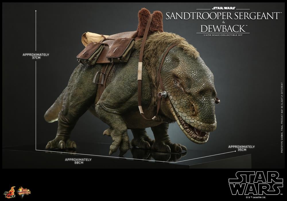 Star Wars: A New Hope MMS722 Sandtrooper Sergeant and Dewback 1/6th Scale Collectible Figure Set Gallery Image 17
