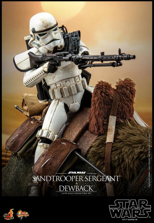Star Wars: A New Hope MMS722 Sandtrooper Sergeant and Dewback 1/6th Scale Collectible Figure Set Gallery Image 8