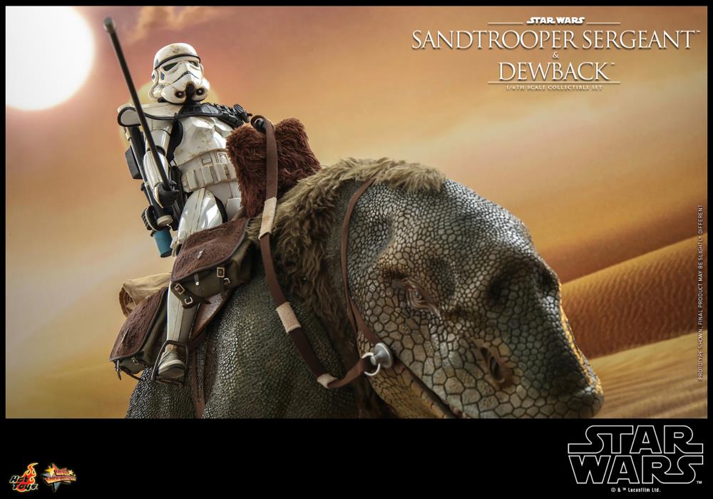 Star Wars: A New Hope MMS722 Sandtrooper Sergeant and Dewback 1/6th Scale Collectible Figure Set Gallery Image 9