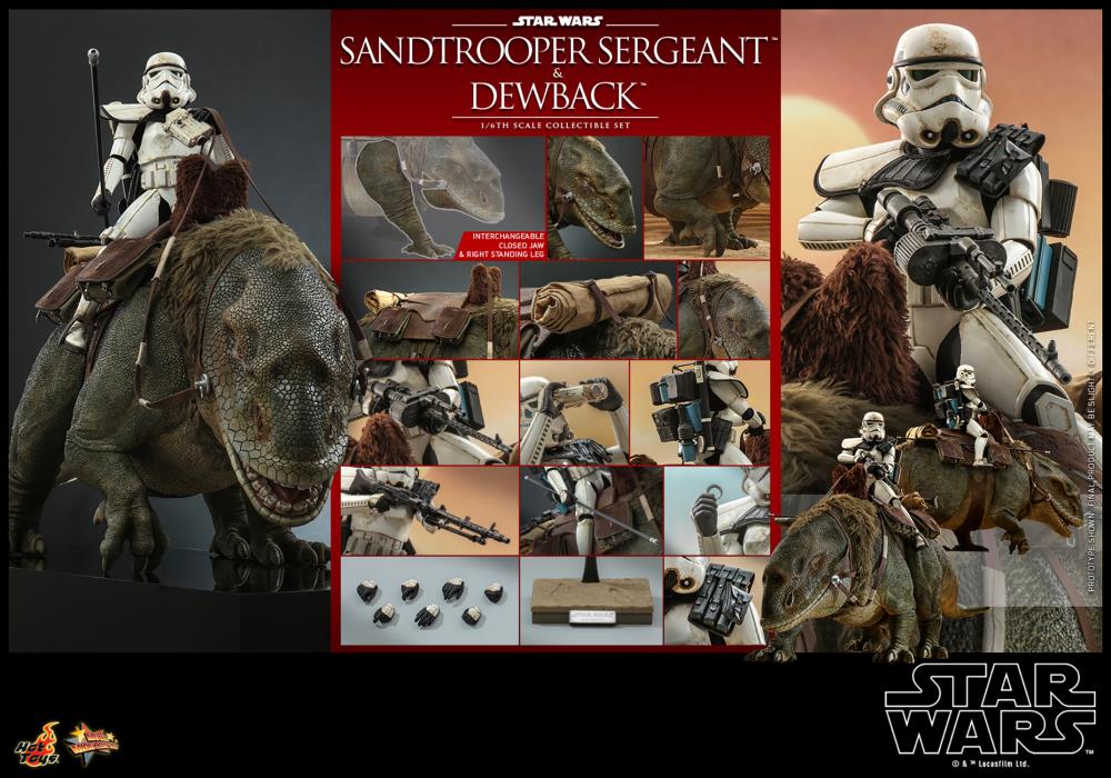 Star Wars: A New Hope MMS722 Sandtrooper Sergeant and Dewback 1/6th Scale Collectible Figure Set Gallery Image 19