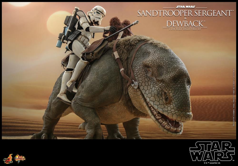 Star Wars: A New Hope MMS722 Sandtrooper Sergeant and Dewback 1/6th Scale Collectible Figure Set Gallery Image 7