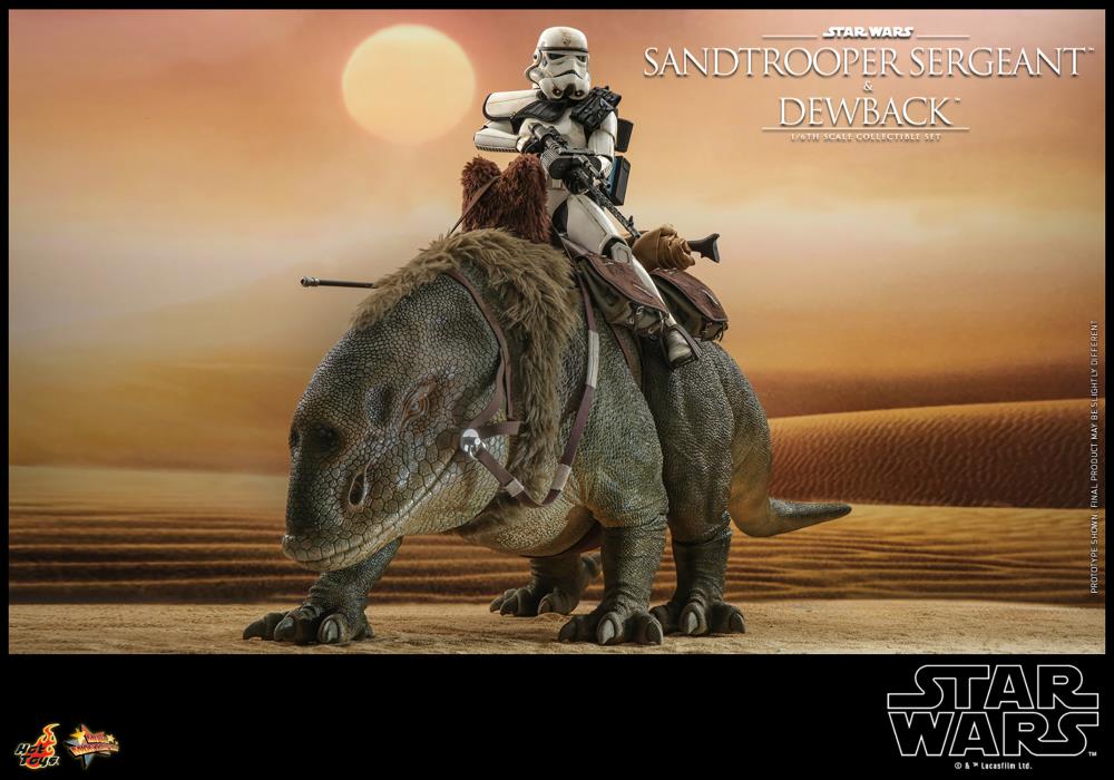 Star Wars: A New Hope MMS722 Sandtrooper Sergeant and Dewback 1/6th Scale Collectible Figure Set Gallery Image 3