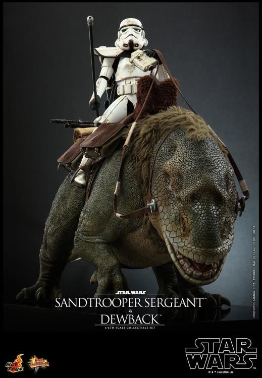 Star Wars: A New Hope MMS722 Sandtrooper Sergeant and Dewback 1/6th Scale Collectible Figure Set Gallery Image 16