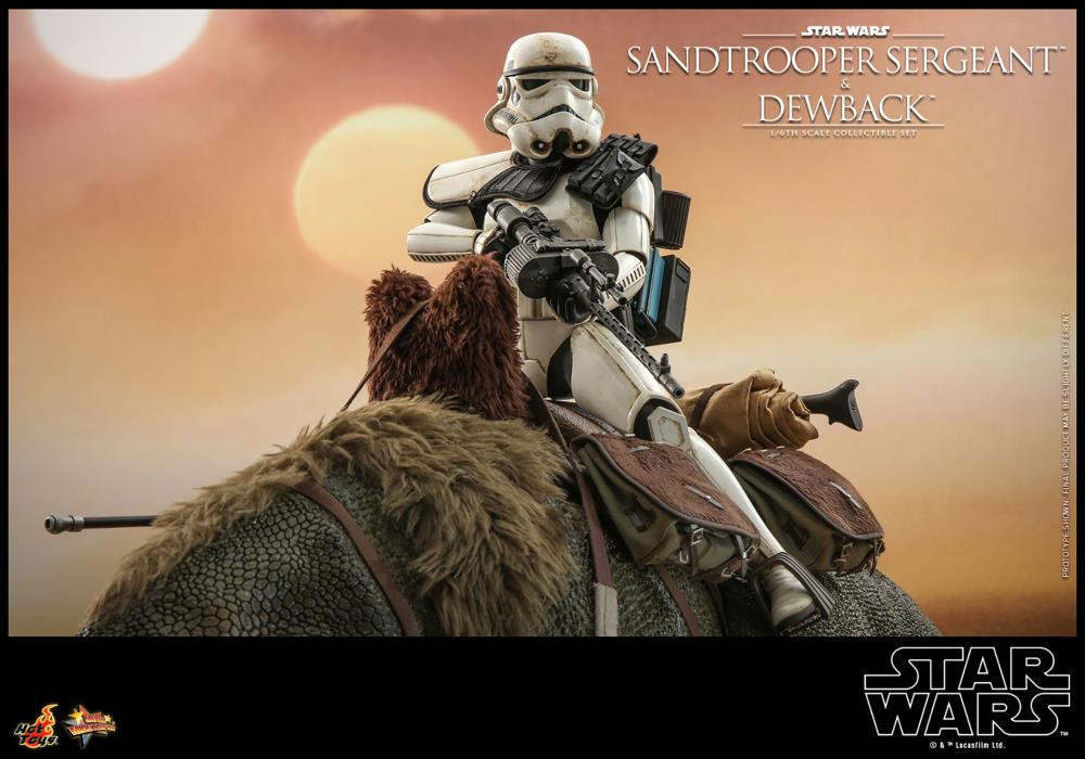 Star Wars: A New Hope MMS722 Sandtrooper Sergeant and Dewback 1/6th Scale Collectible Figure Set Gallery Image 6