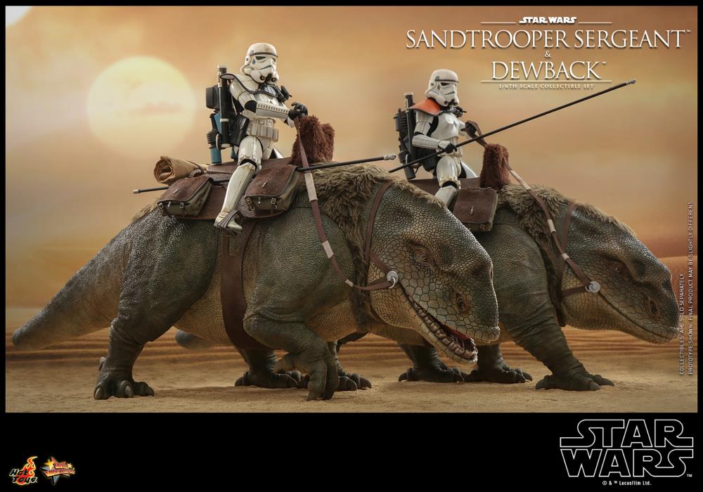 Star Wars: A New Hope MMS722 Sandtrooper Sergeant and Dewback 1/6th Scale Collectible Figure Set Gallery Image 11