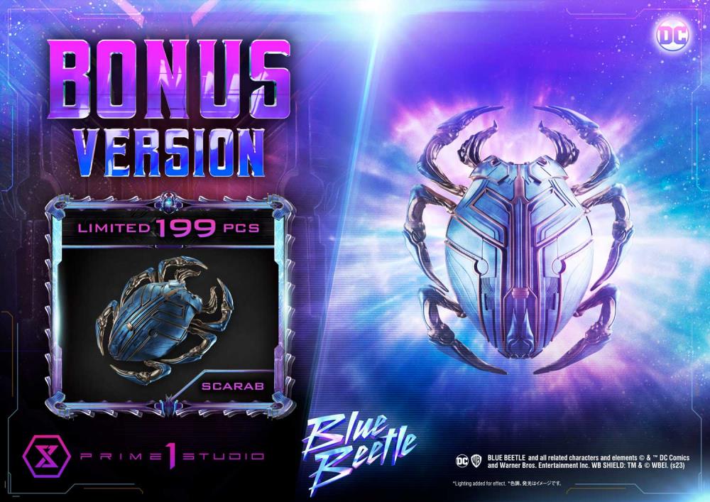 Blue Beetle Museum Masterline Blue Beetle Deluxe Limited Edition 1/3 Scale Statue (With Bonus) Gallery Image 14