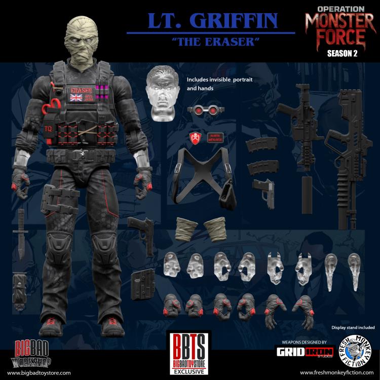 Operation: Monster Force Season 02 Lt. Griffin “The Eraser" 1/12 Scale Action Figure Gallery Image 9