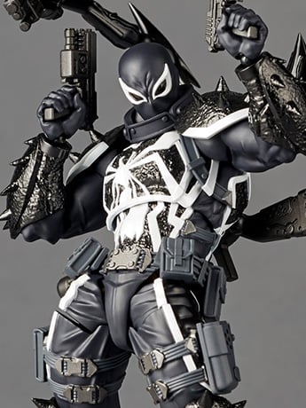 Marvel Amazing Yamaguchi Revoltech NR023 Agent Venom Action Figure Gallery Image 2