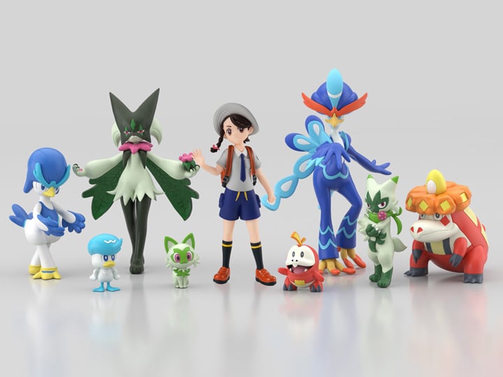 Pokemon Scale World Paldea Region Set of 9 Figures Gallery Image 1