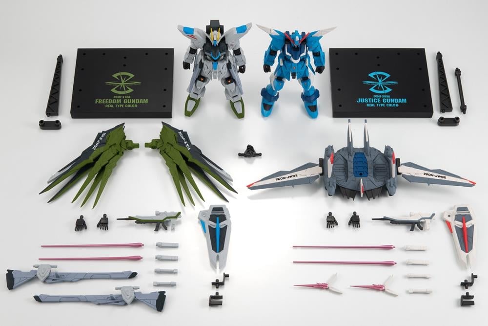 Mobile Suit Gundam Seed G Frame FA Freedom Gundam & Justice Gundam (Real Type Color Ver.) Figure Set Gallery Image 12