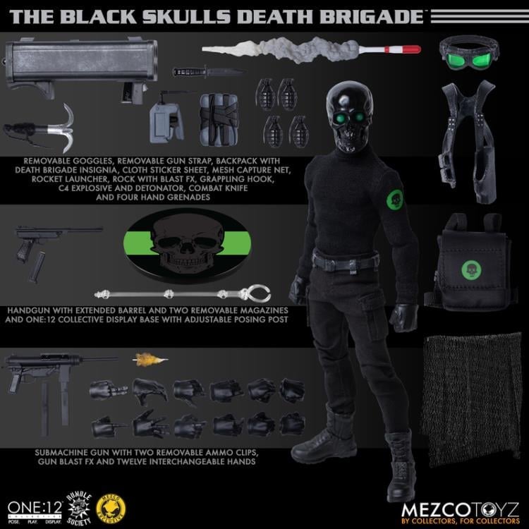 Rumble Society One:12 Collective Black Skulls Death Brigade Exclusive
