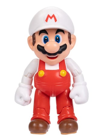 World of Nintendo Fire Mario with Fire Flower 4-Inch Scale Figure (Reissue) Gallery Image 2