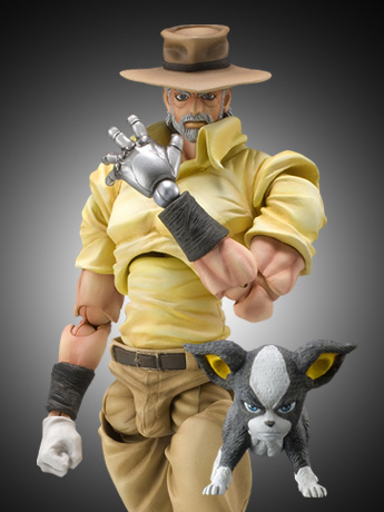 JoJo's Bizarre Adventure: Stardust Crusaders Super Action Statue Joseph Joestar and Iggy (Reissue) Gallery Image 2