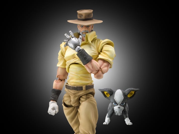 JoJo's Bizarre Adventure: Stardust Crusaders Super Action Statue Joseph Joestar and Iggy (Reissue) Gallery Image 1