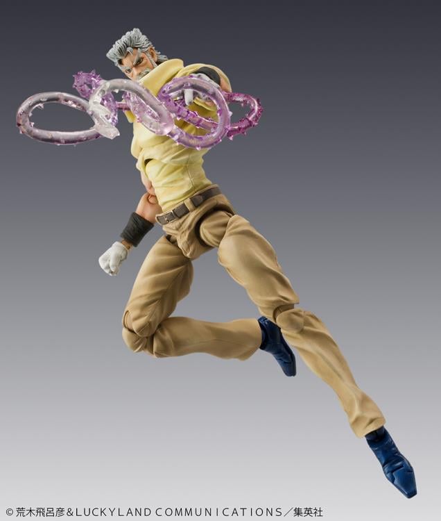 JoJo's Bizarre Adventure: Stardust Crusaders Super Action Statue Joseph Joestar and Iggy (Reissue) Gallery Image 7