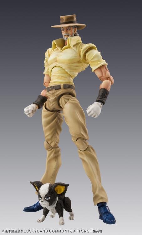 JoJo's Bizarre Adventure: Stardust Crusaders Super Action Statue Joseph Joestar and Iggy (Reissue) Gallery Image 4