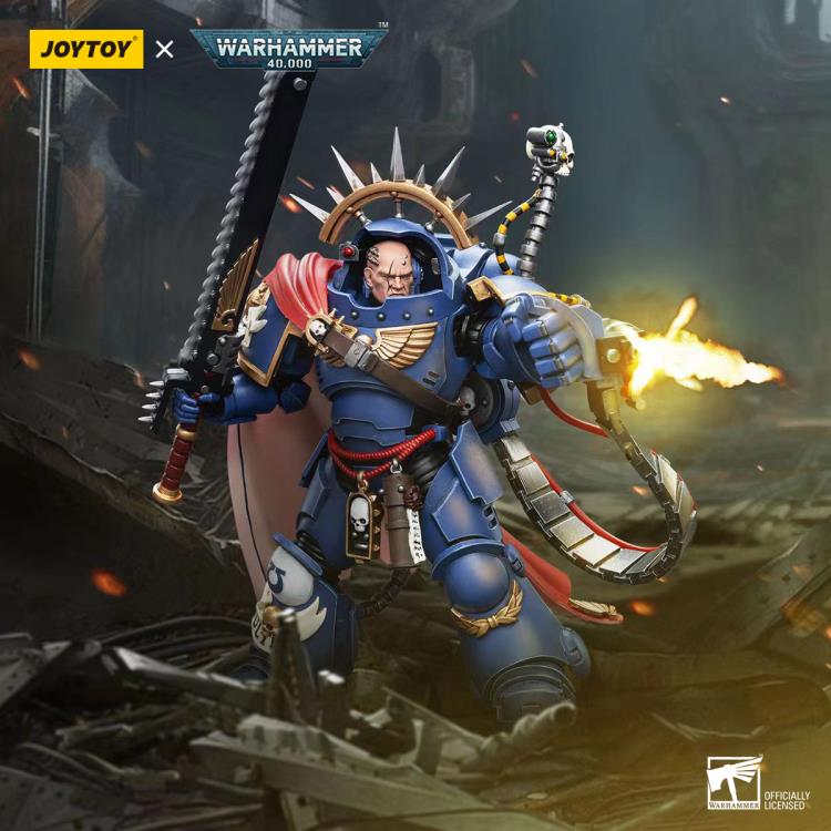 Warhammer 40k Ultramarines Captain in Gravis Armour 1/18 Scale Action Figure Gallery Image 3