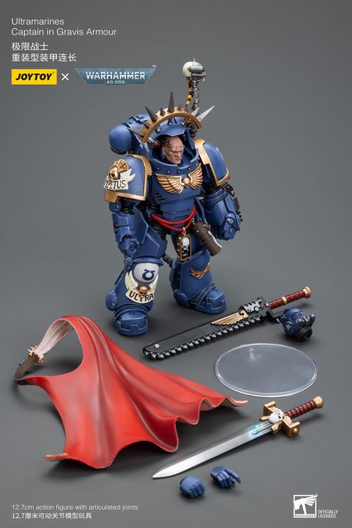 Warhammer 40k Ultramarines Captain in Gravis Armour 1/18 Scale Action Figure Gallery Image 12