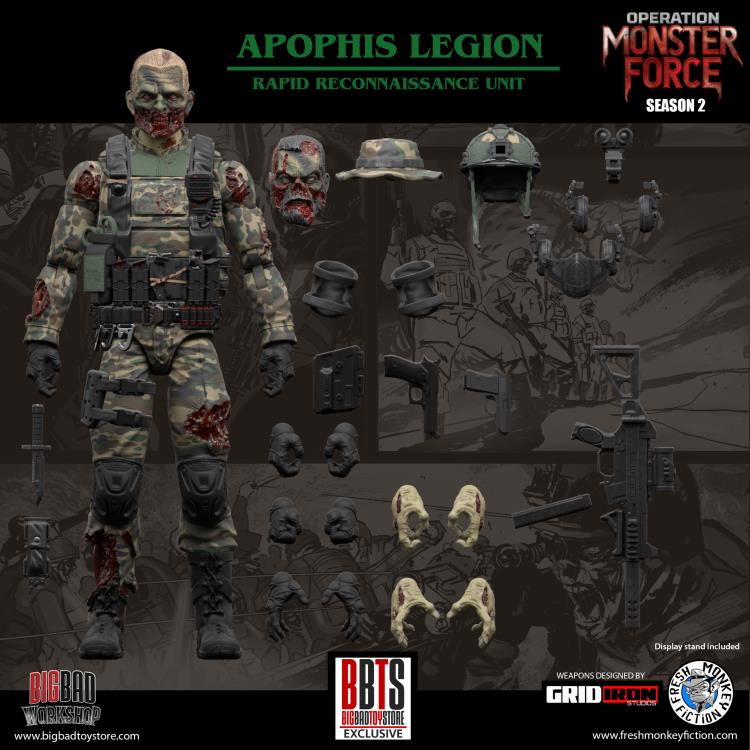 Operation: Monster Force Season Zero Apophis Legion Rapid Reconnaissance Unit 1/12 Scale Action Figure Gallery Image 9