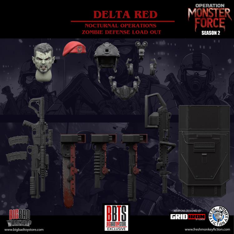 Operation: Monster Force Season 01 Delta Red Nocturnal Operations Zombie Defense Load Out 1/12 Scale Accessories Gallery Image 3