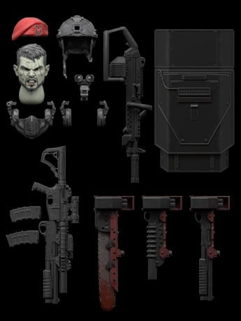 Operation: Monster Force Season 01 Delta Red Nocturnal Operations Zombie Defense Load Out 1/12 Scale Accessories Gallery Image 2