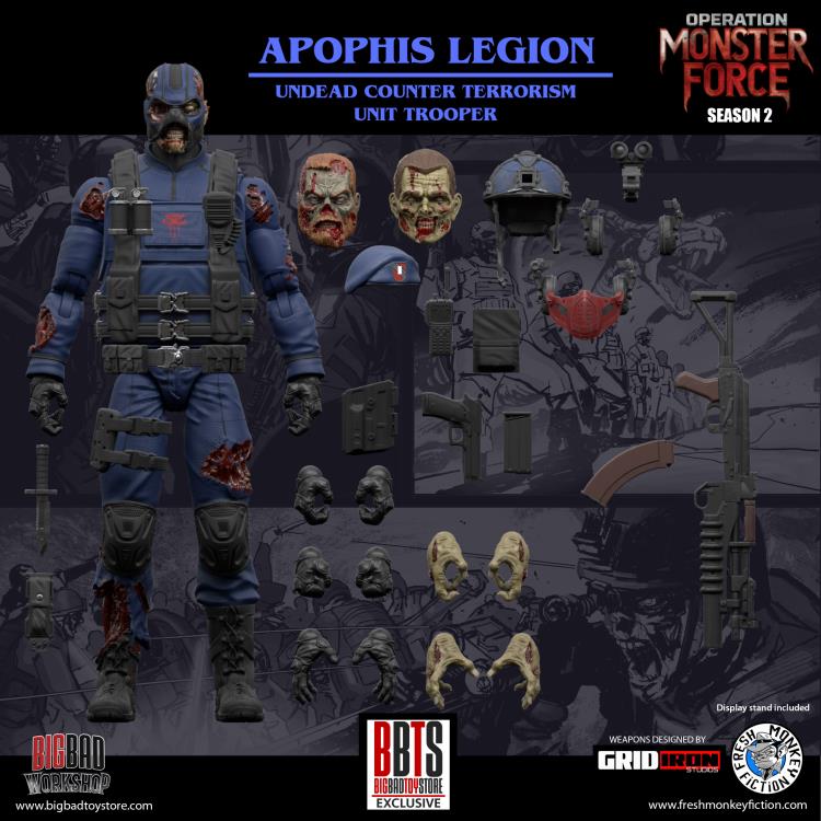 Operation: Monster Force Season Zero Apophis Legion Counter Terrorism Unit Trooper 1/12 Scale Action Figure Gallery Image 10